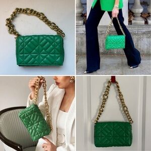 Zara Quilted Flap Shoulder Bag